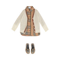 IVORY Cardigan en laine avec rayures iconiques