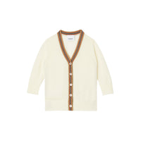 IVORY Cardigan en laine avec rayures iconiques