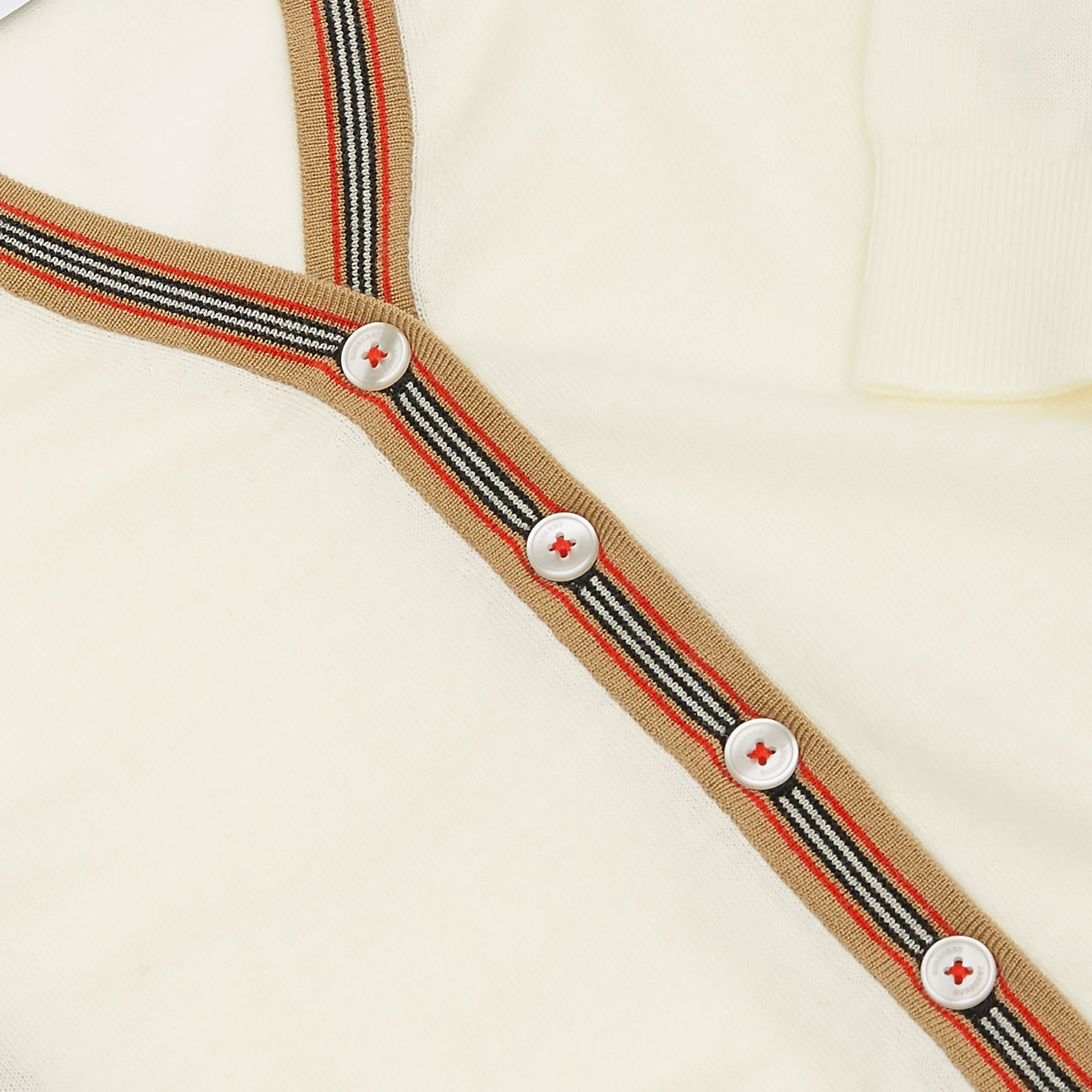IVORY Cardigan en laine avec rayures iconiques