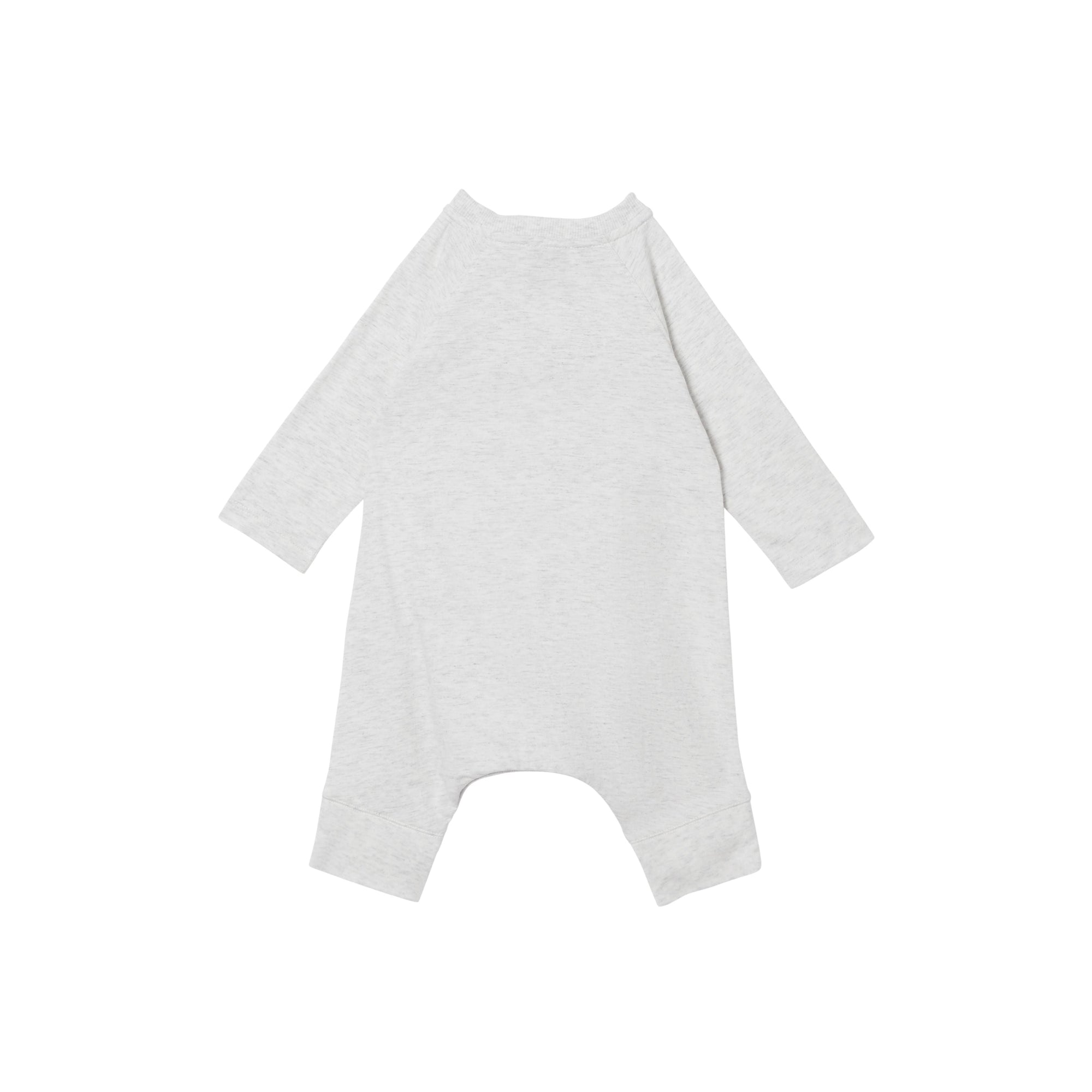 WHITE MELANGE Coffret cadeau trois pièces en coton à logo pour bébé