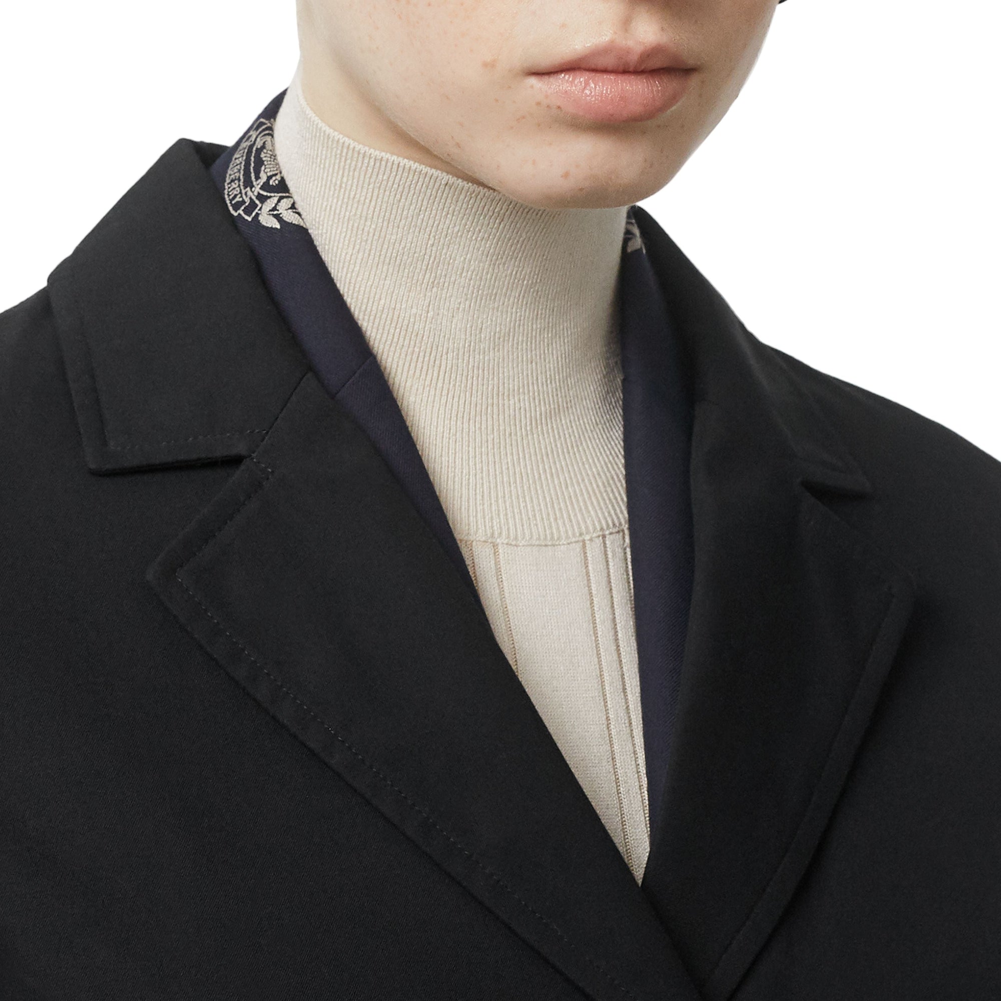 BLACK Blouse en gabardine de coton avec boutons pression