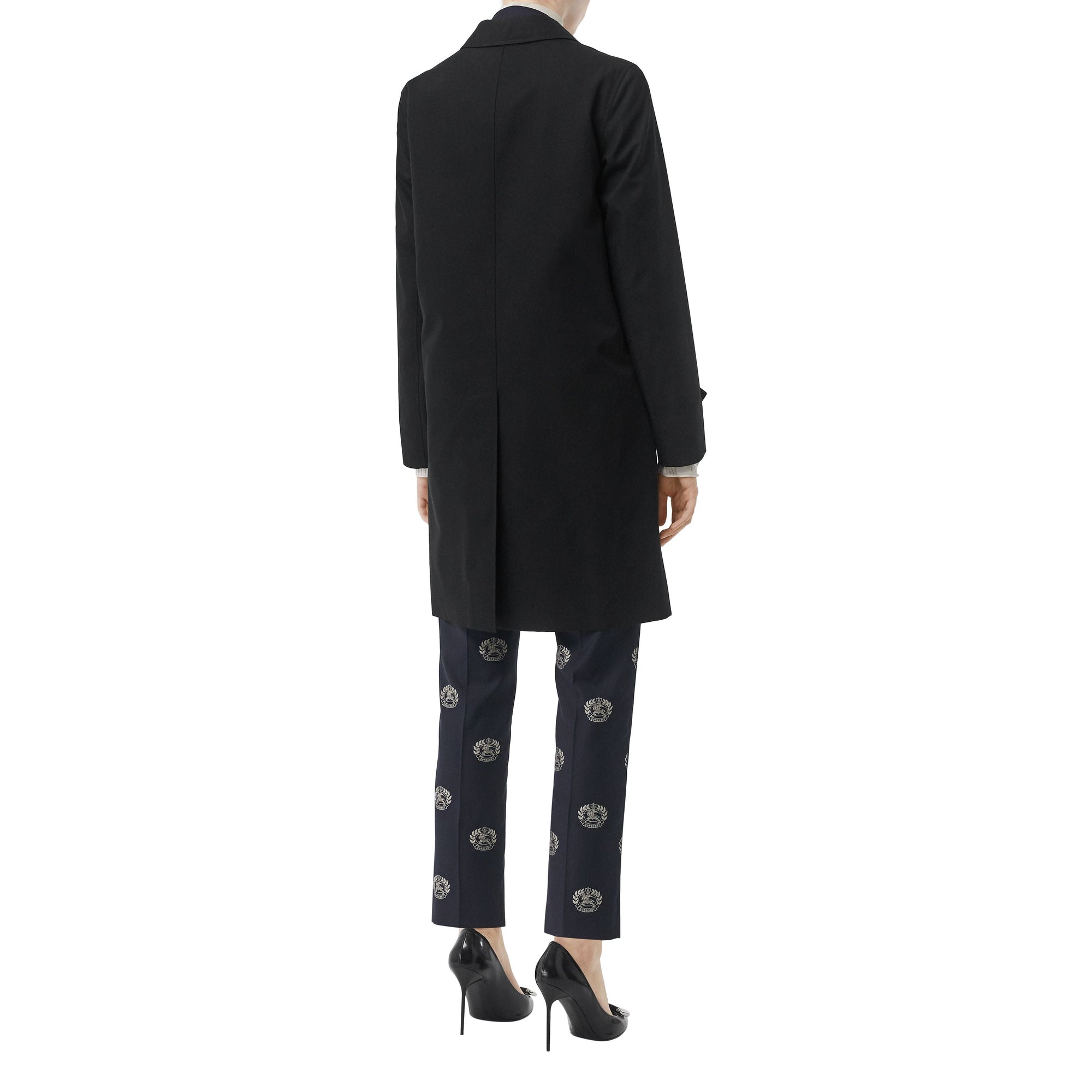 BLACK Blouse en gabardine de coton avec boutons pression