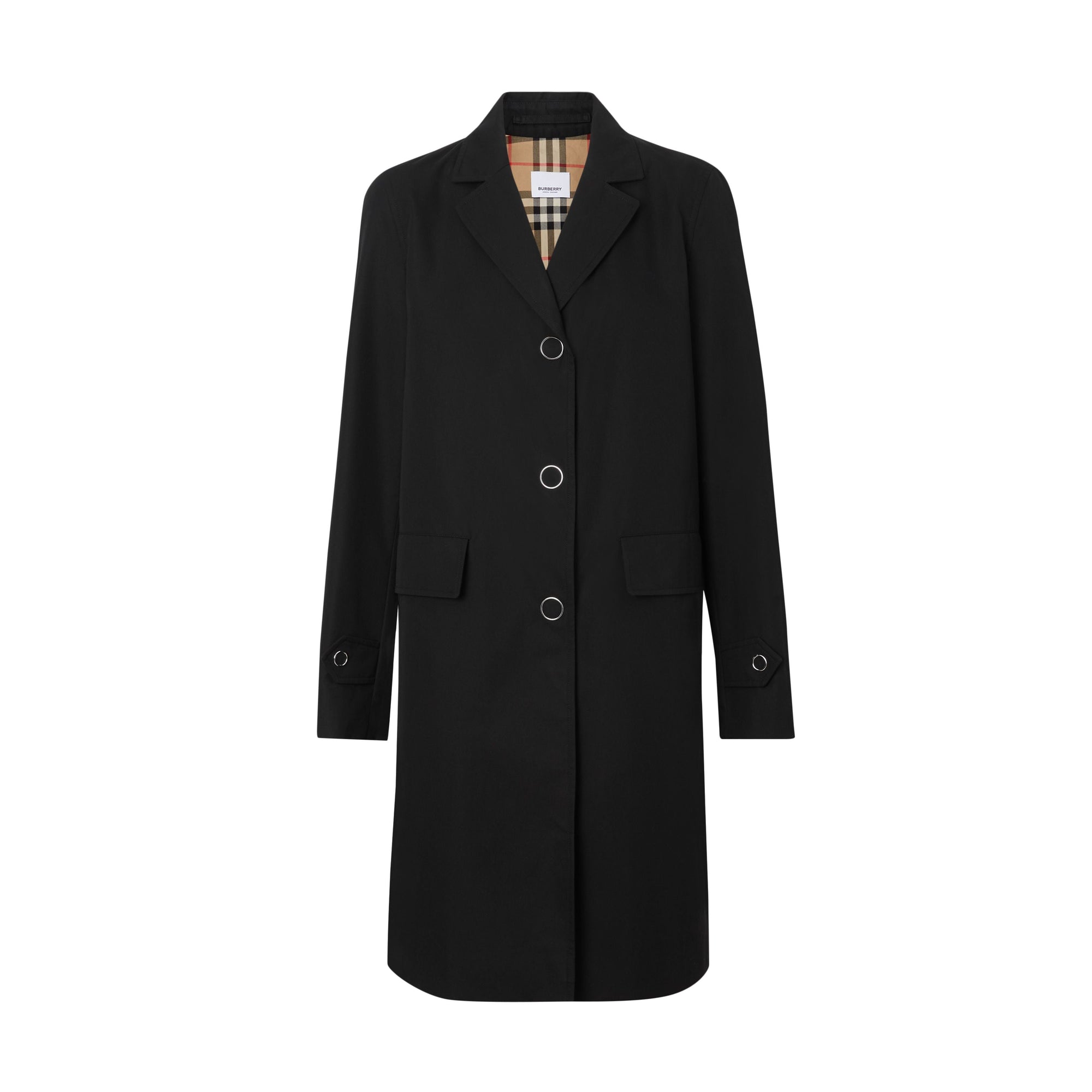 BLACK Blouse en gabardine de coton avec boutons pression