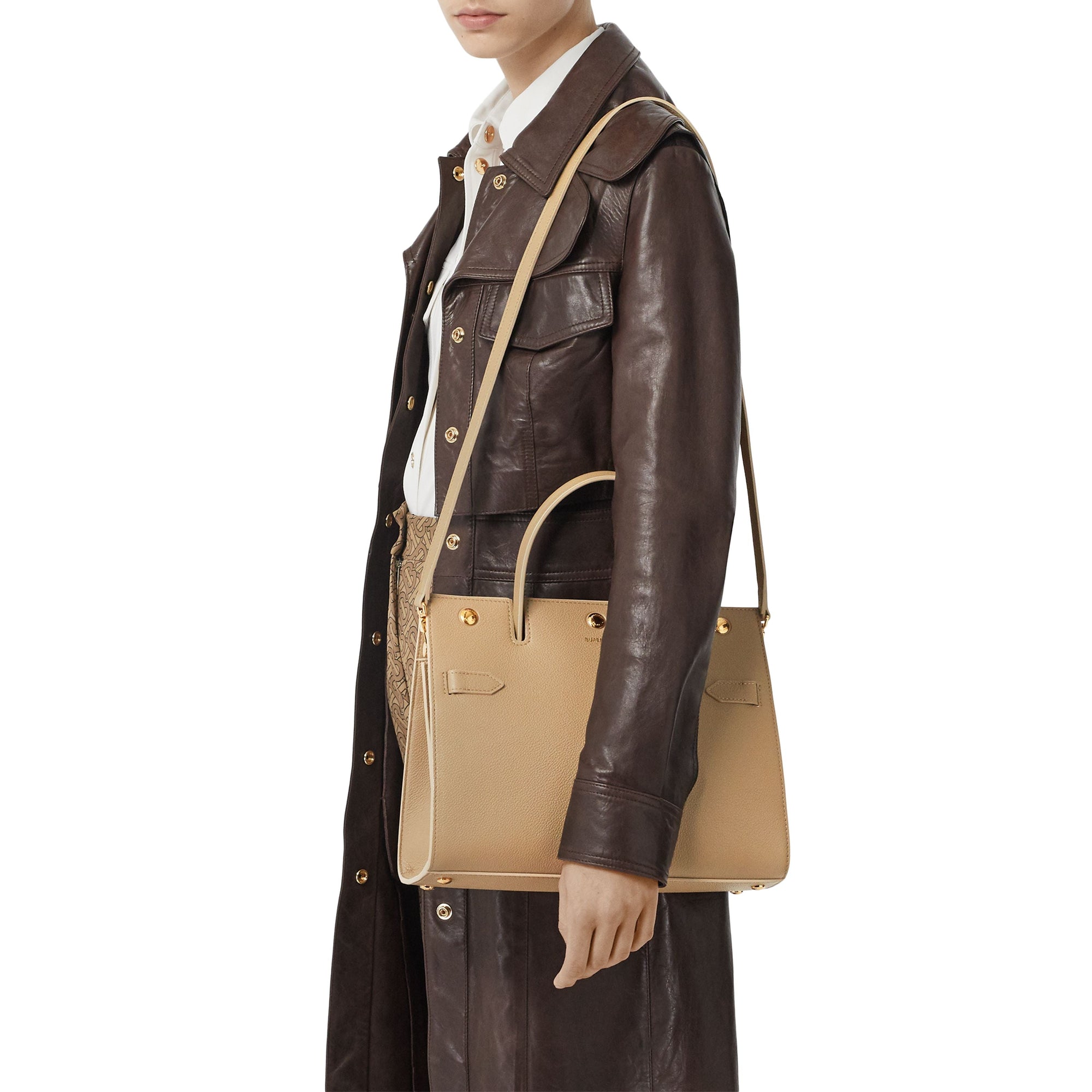 Petit sac Title en cuir - Miel