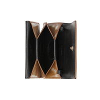 MALT BROWN Porte-cartes en cuir à imprimé daim avec sangle amovible