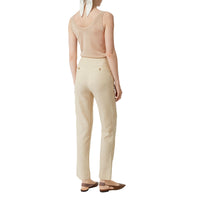 Pantalon tailleur rayé en laine - Sésame
