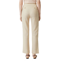 Pantalon tailleur rayé en laine - Sésame