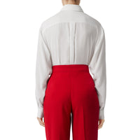 Pantalon tailleur en laine avec plis - Rouge Vif