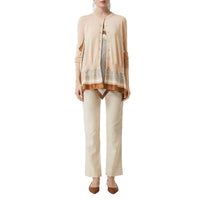 PALE FAWN Cardigan en laine avec foulard Monogram