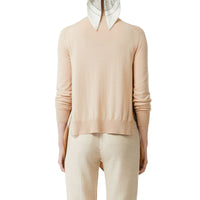 PALE FAWN Cardigan en laine avec foulard Monogram