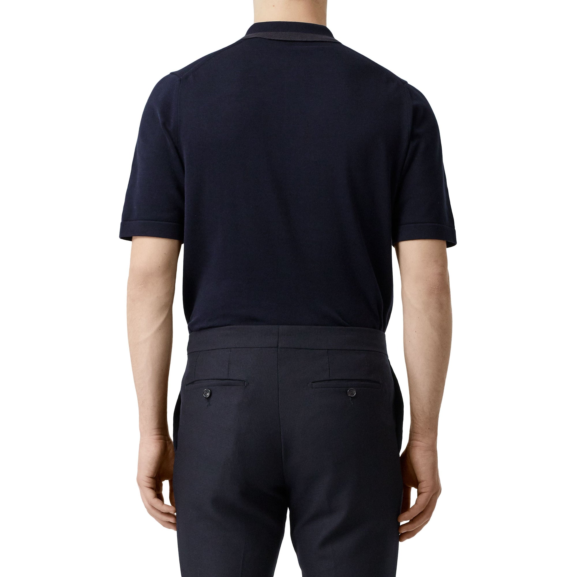 NAVY Polo en coton Monogram