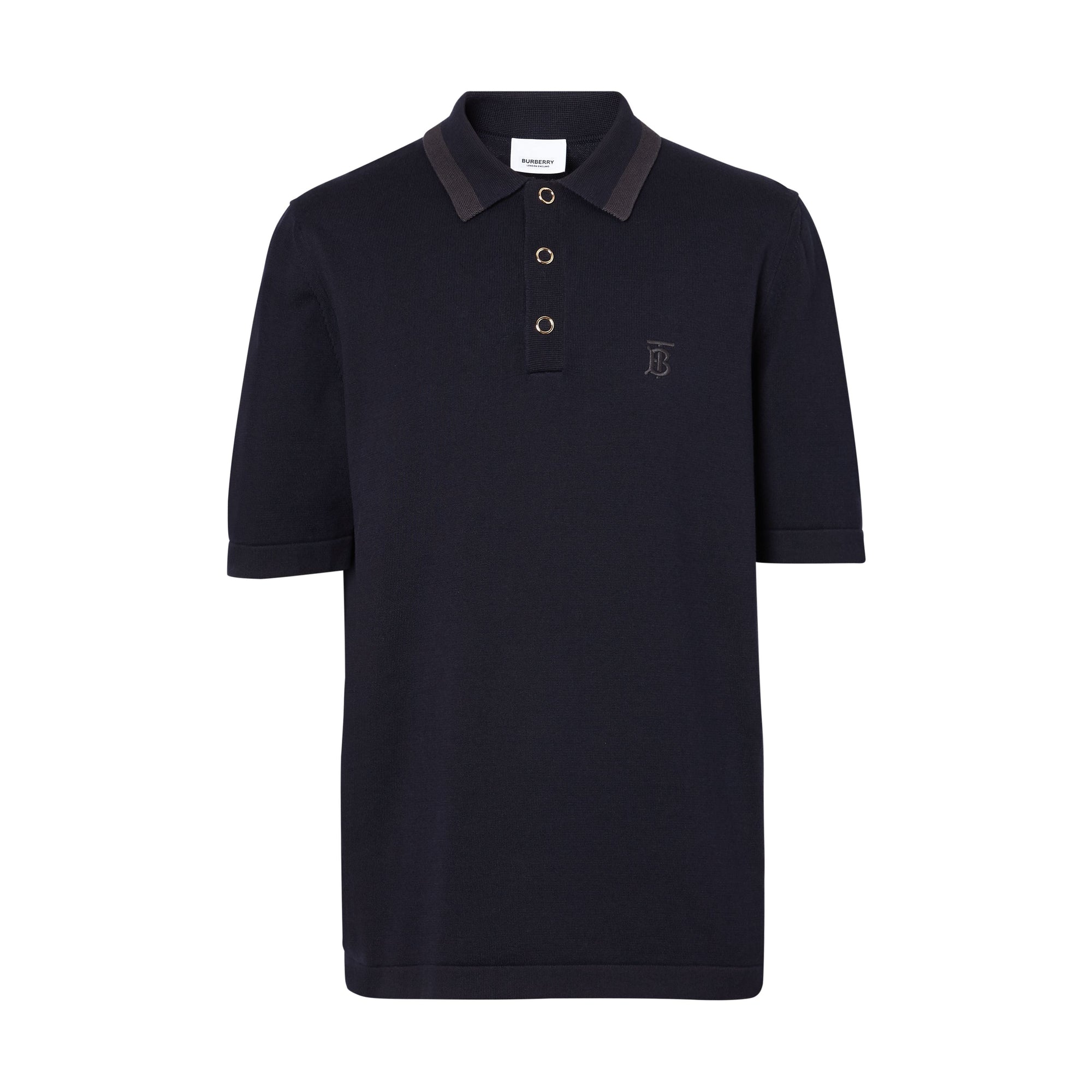 NAVY Polo en coton Monogram