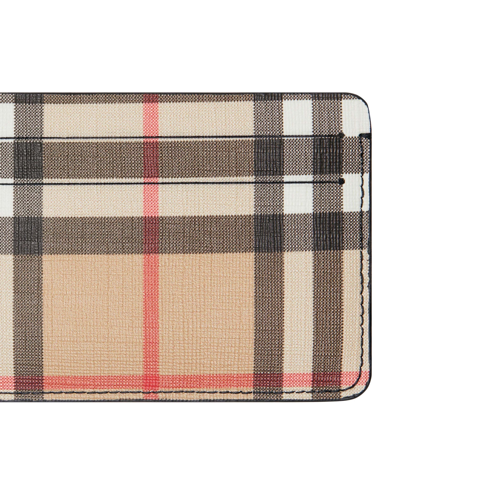 Porte-cartes en toile écologique Vintage check - Noir