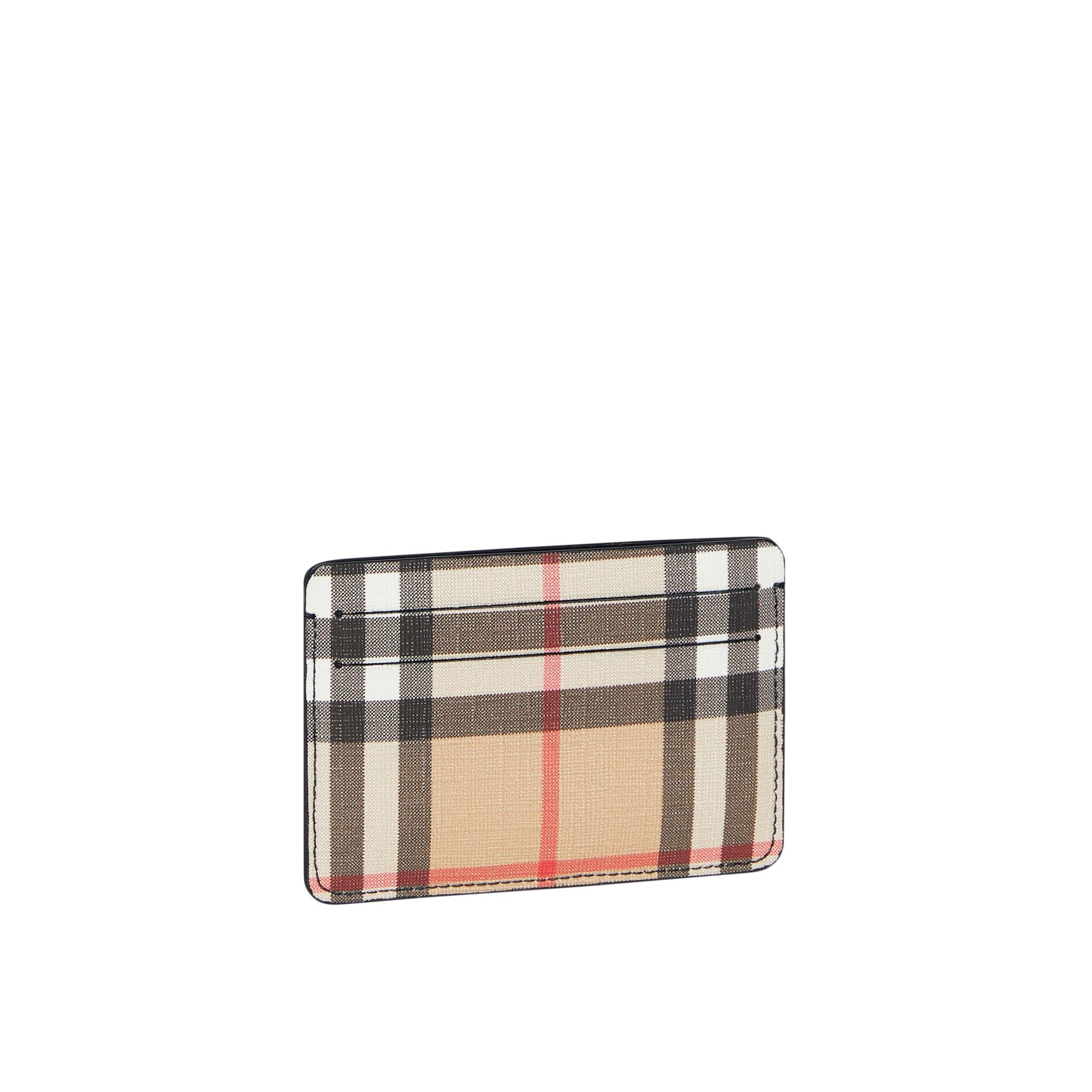 Porte-cartes en toile écologique Vintage check - Noir