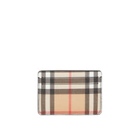 Porte-cartes en toile écologique vintage check - Noir