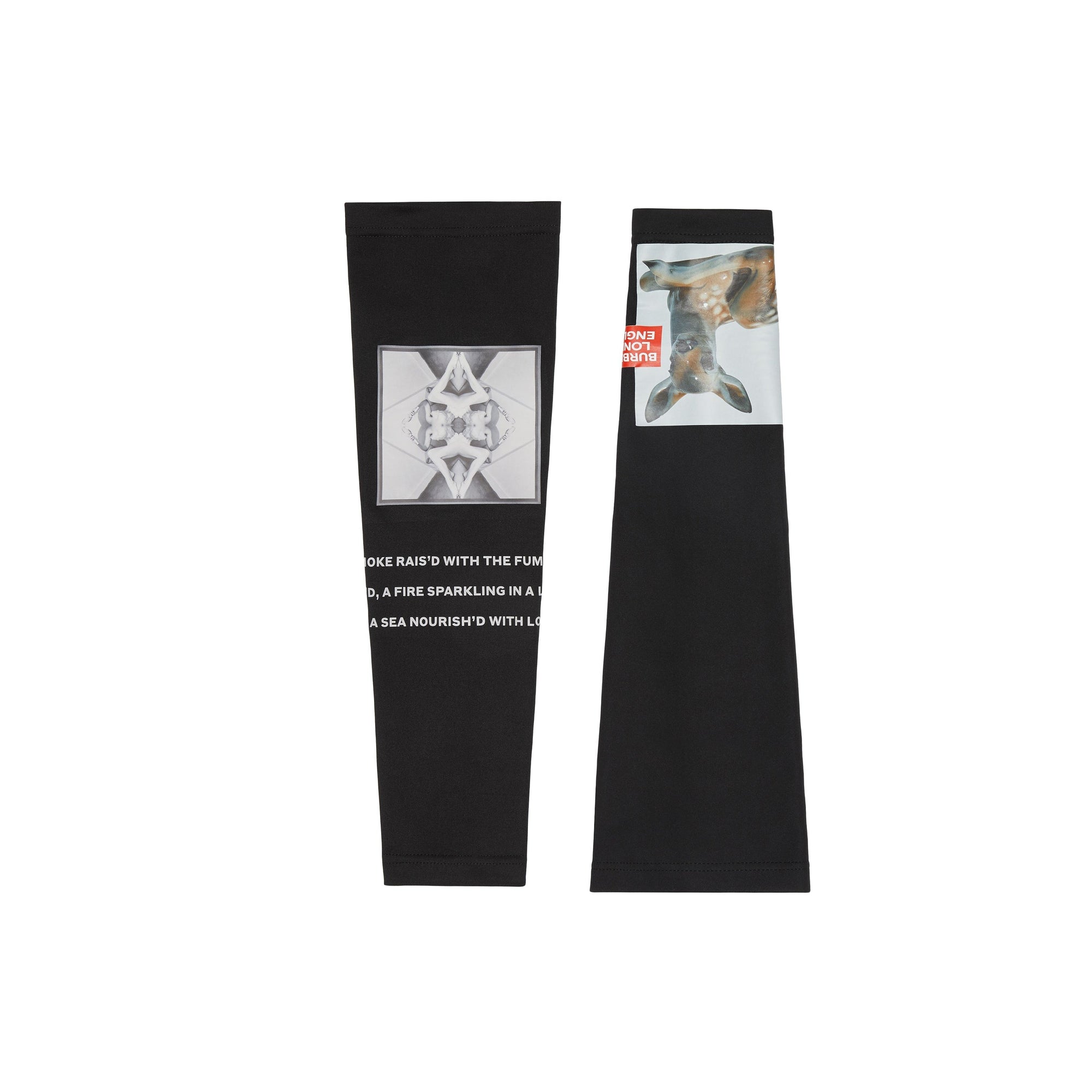Manches en jersey extensible avec imprimé montage - Noir