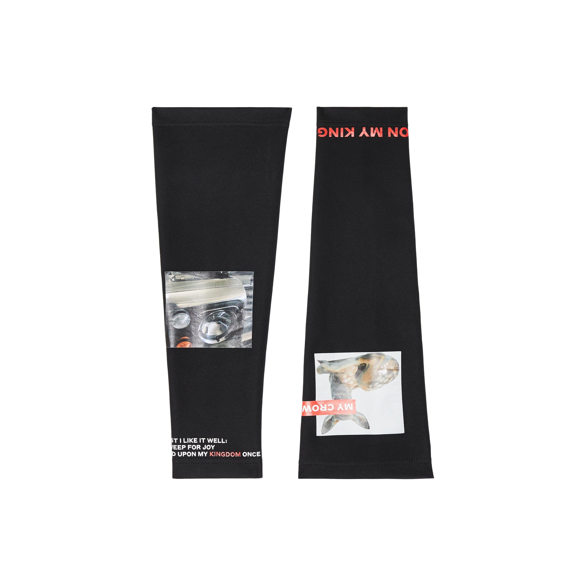 Manches en jersey extensible avec imprimé montage - Noir