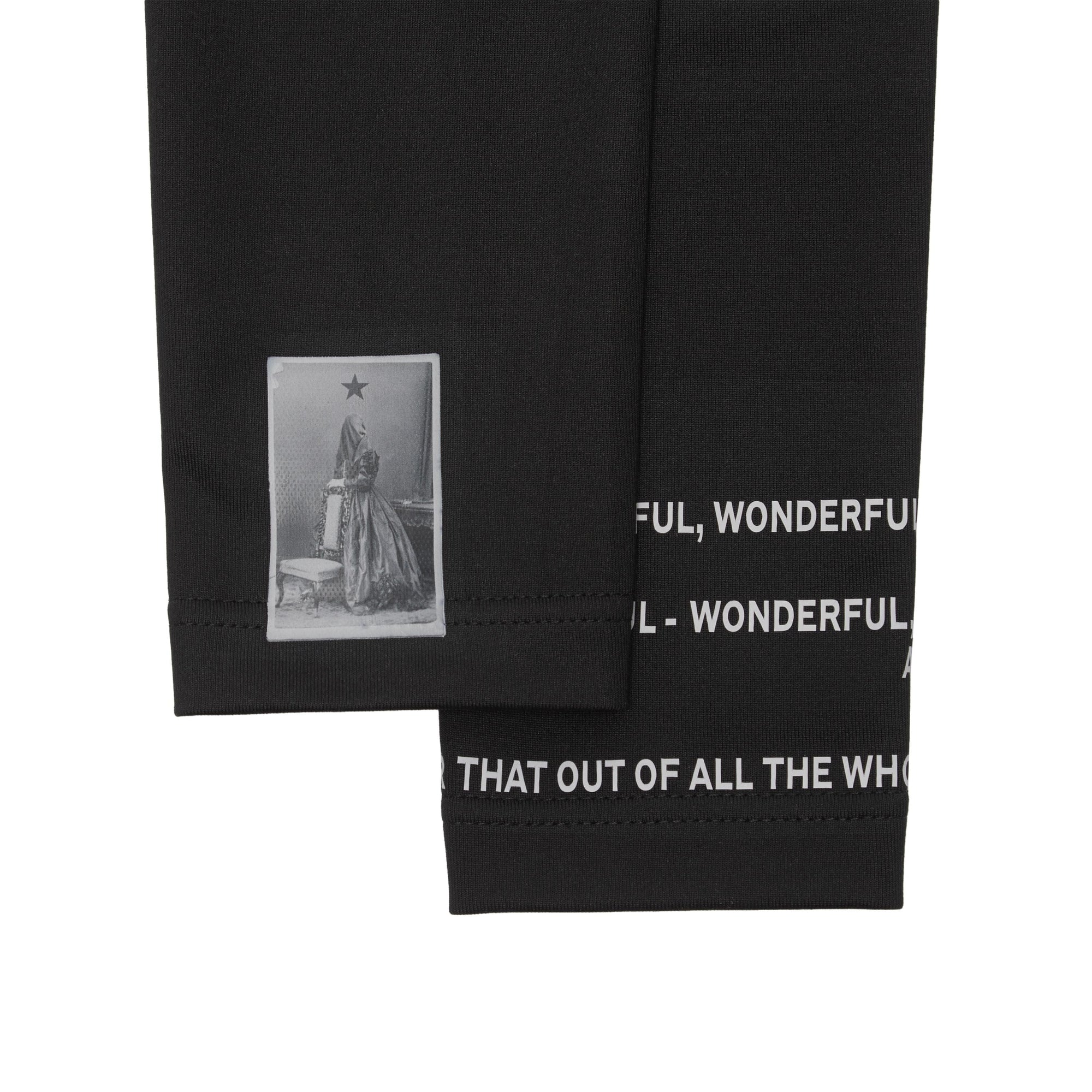 Manches en jersey extensible avec imprimé montage - Noir