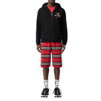Haut à capuche en coton monogram - Noir
