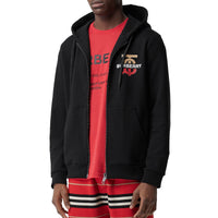 Haut à capuche en coton monogram - Noir