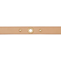 Ceinture en cuir à triple pression - Miel