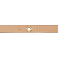 Ceinture en cuir à triple pression - Miel