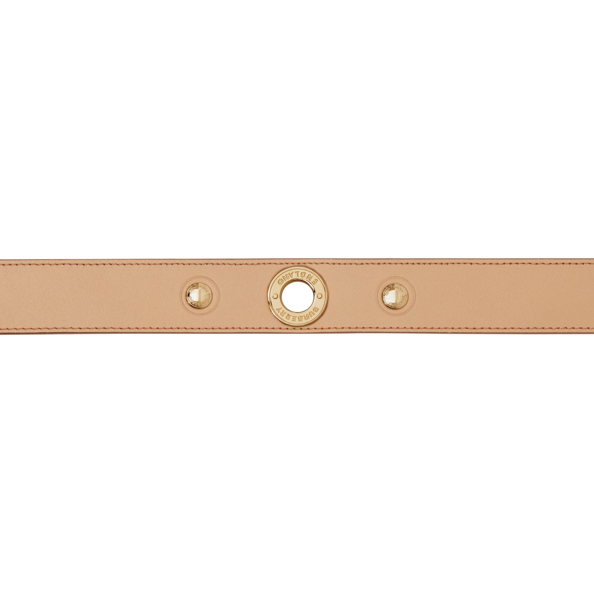Ceinture en cuir à triple pression - Miel