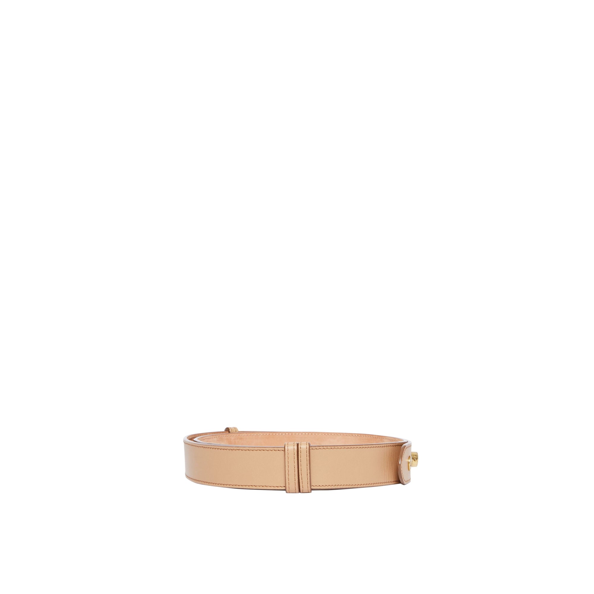 Ceinture en cuir à triple pression - Miel