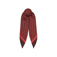 Foulard pour cheveux en soie monogram - Carmin