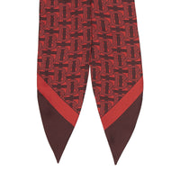Foulard pour cheveux en soie monogram - Carmin