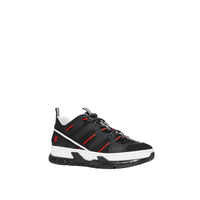 BLACK/RED Sneakers Union en mesh et nubuck