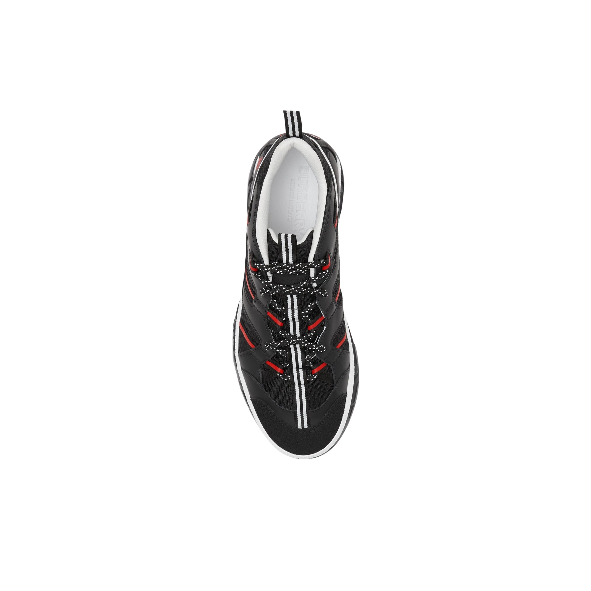 BLACK/RED Sneakers Union en mesh et nubuck