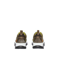 KHAKI/BROWN Sneakers Union en mesh et cuir velours