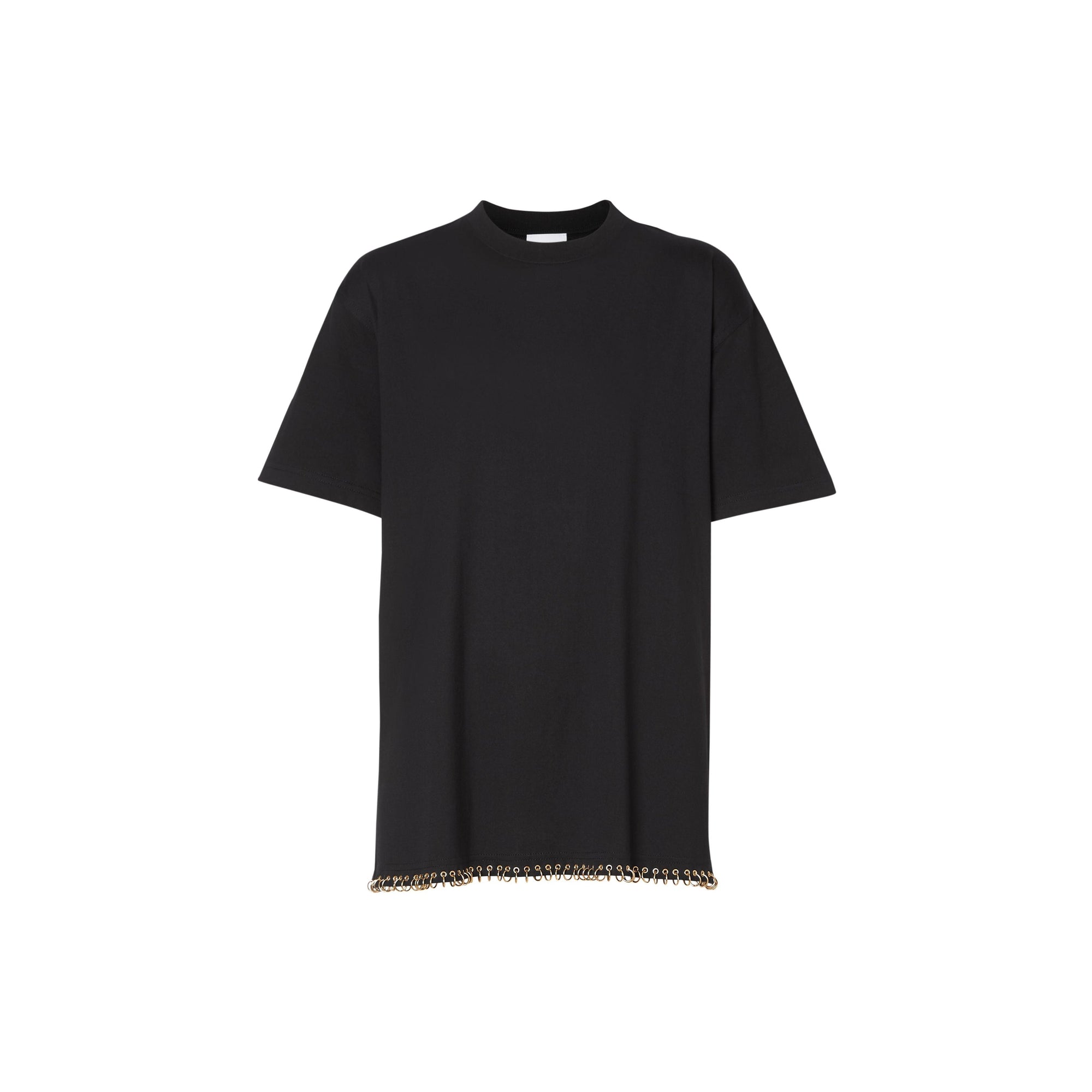 T-shirt oversize en coton avec anneaux - Noir