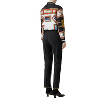 Pantalon tailleur en laine avec anneau - Noir