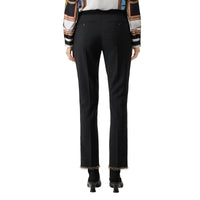Pantalon tailleur en laine avec anneau - Noir