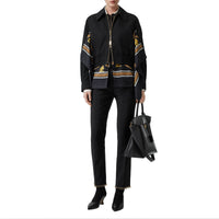 Pantalon tailleur en laine avec anneau - Noir
