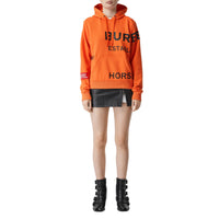 BRIGHT ORANGE Sweat-shirt à capuche oversize en coton Horseferry