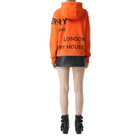BRIGHT ORANGE Sweat-shirt à capuche oversize en coton Horseferry