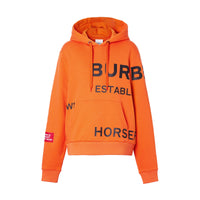 BRIGHT ORANGE Sweat-shirt à capuche oversize en coton Horseferry