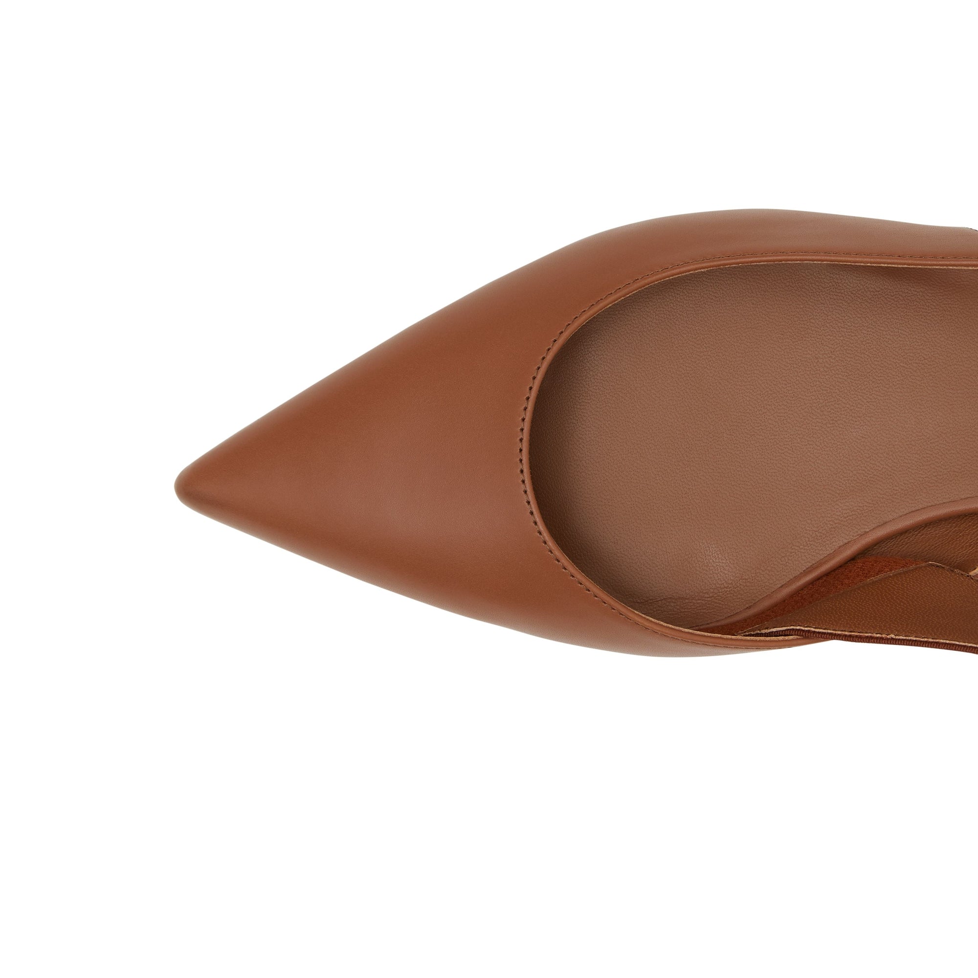 Chaussures plates à talon ouvert en cuir avec logo - Hâle