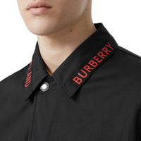 BLACK Paletot en coton technique mélangé avec logo