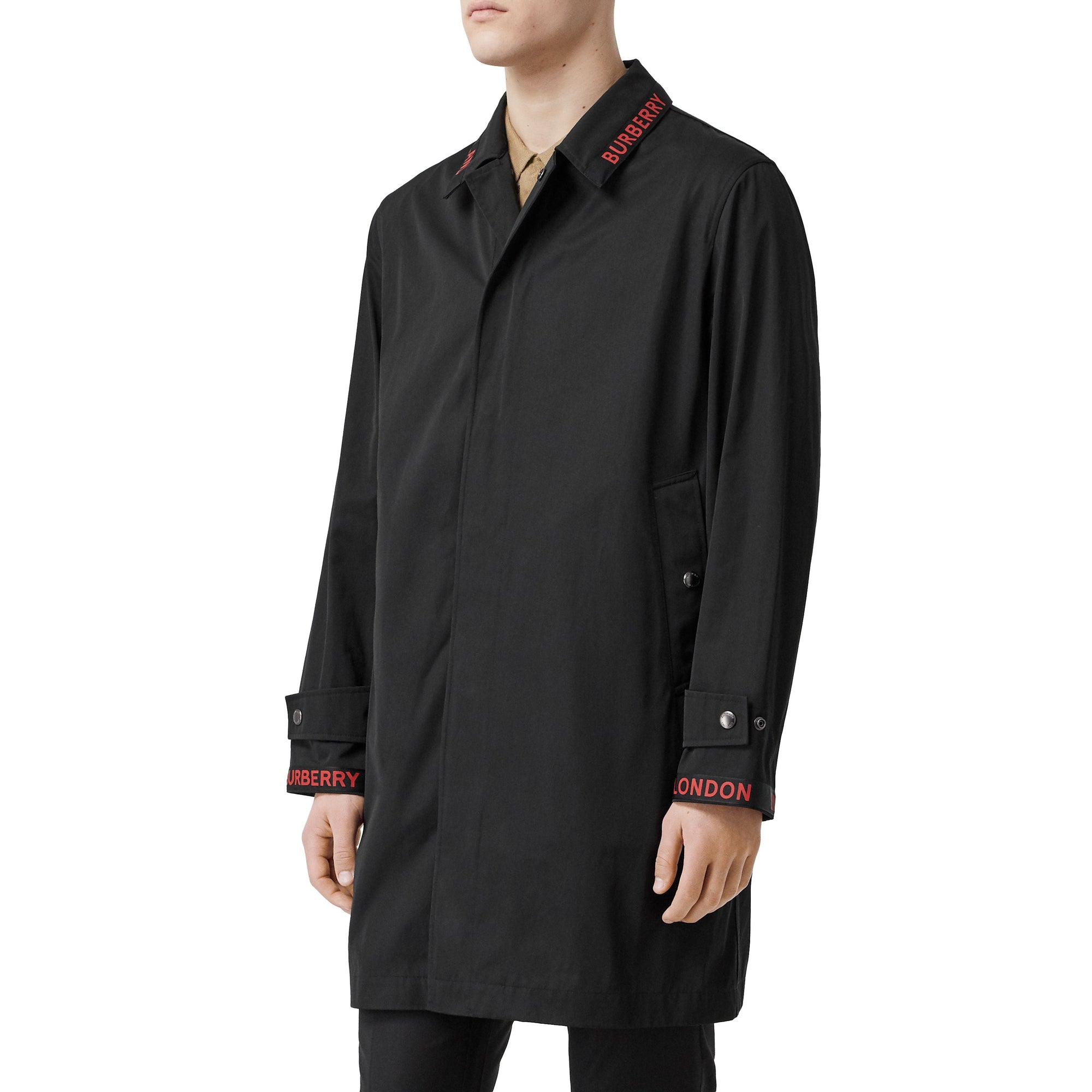 BLACK Paletot en coton technique mélangé avec logo