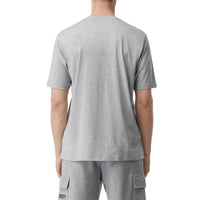 PALE GREY MELANGE T-shirt en coton Horseferry
