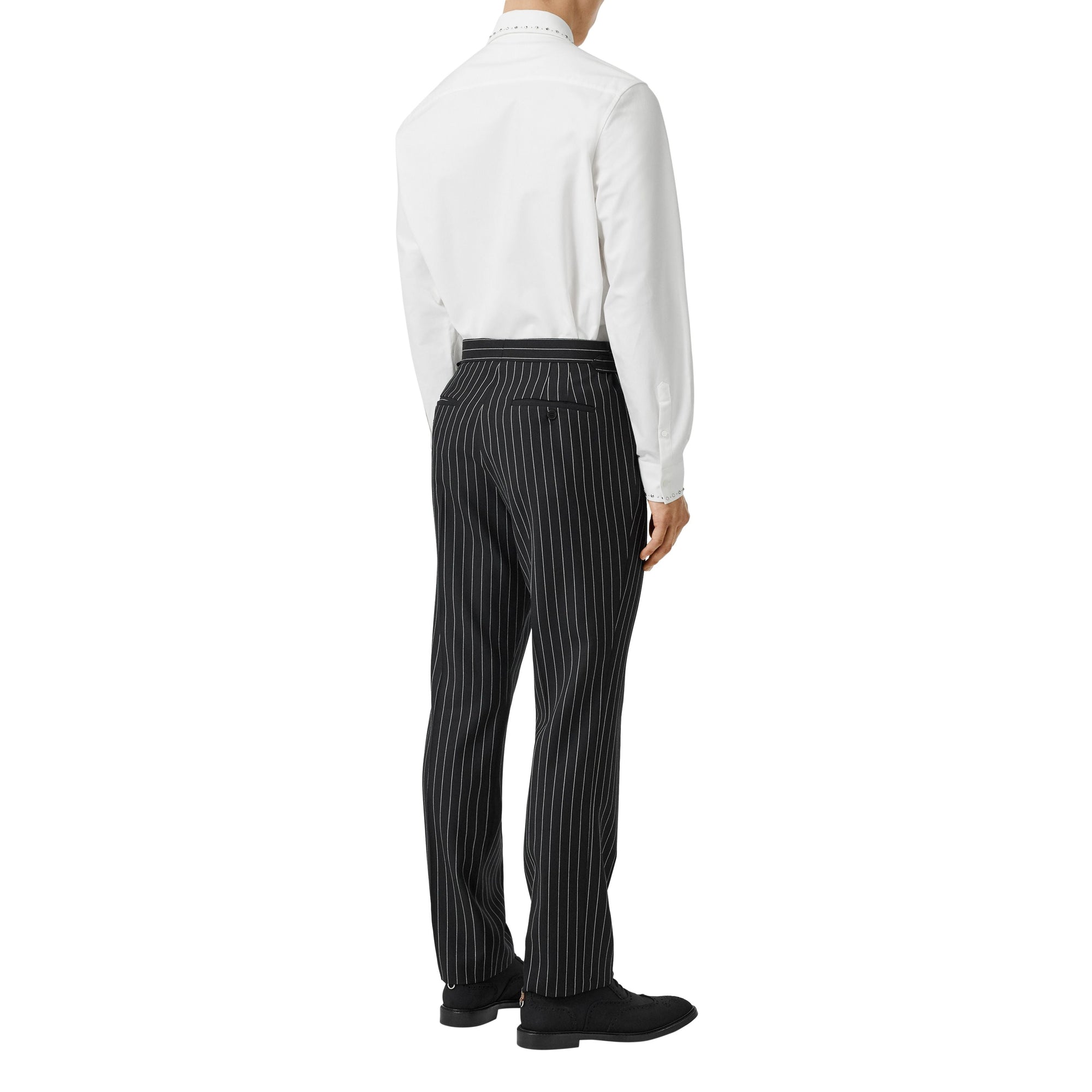Chemise oxford classique en coton avec clous - Blanc