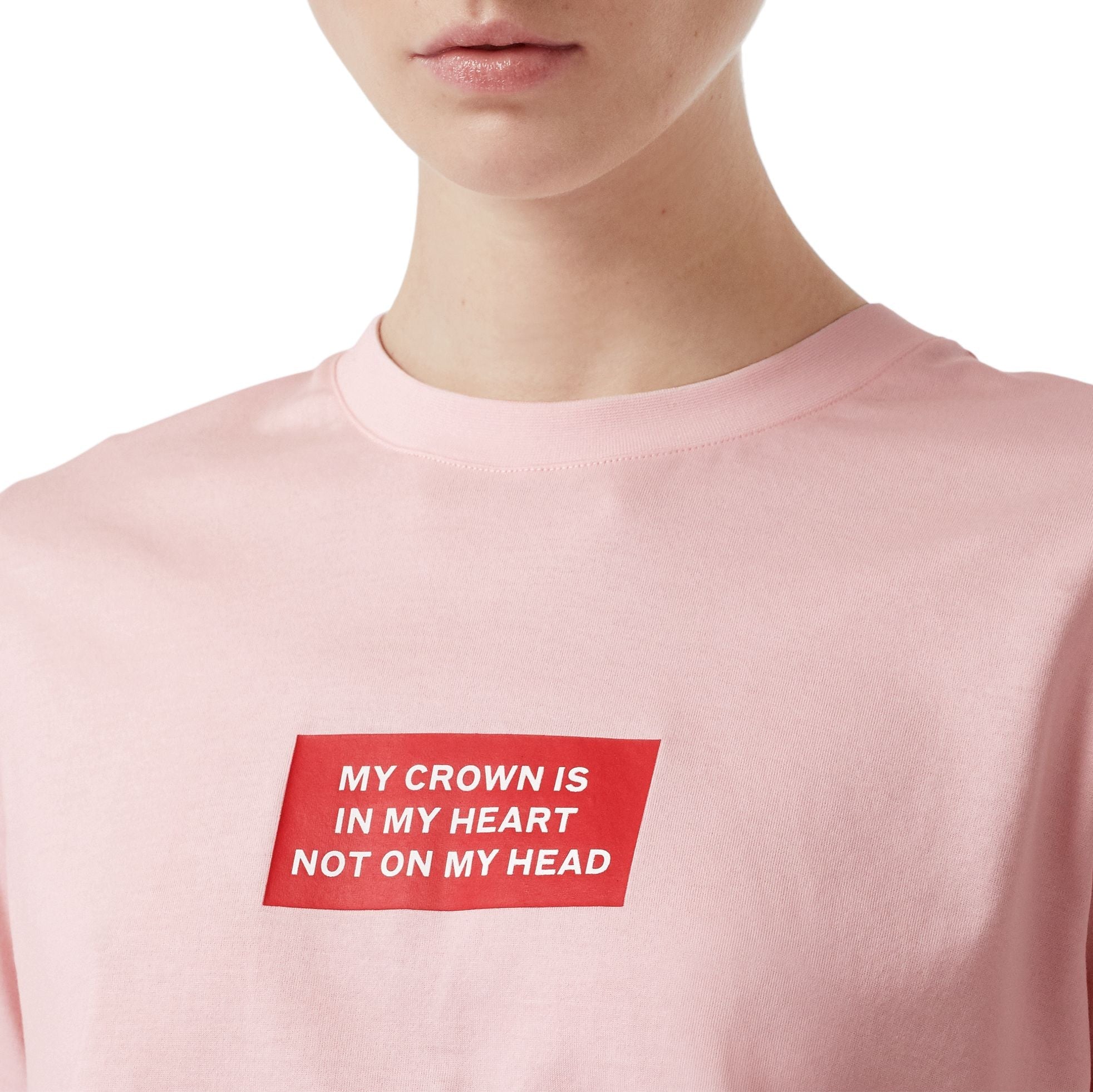 ALABASTER PINK T-shirt en coton à imprimé montage