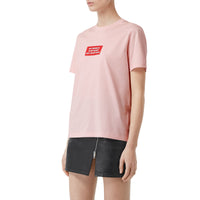 ALABASTER PINK T-shirt en coton à imprimé montage