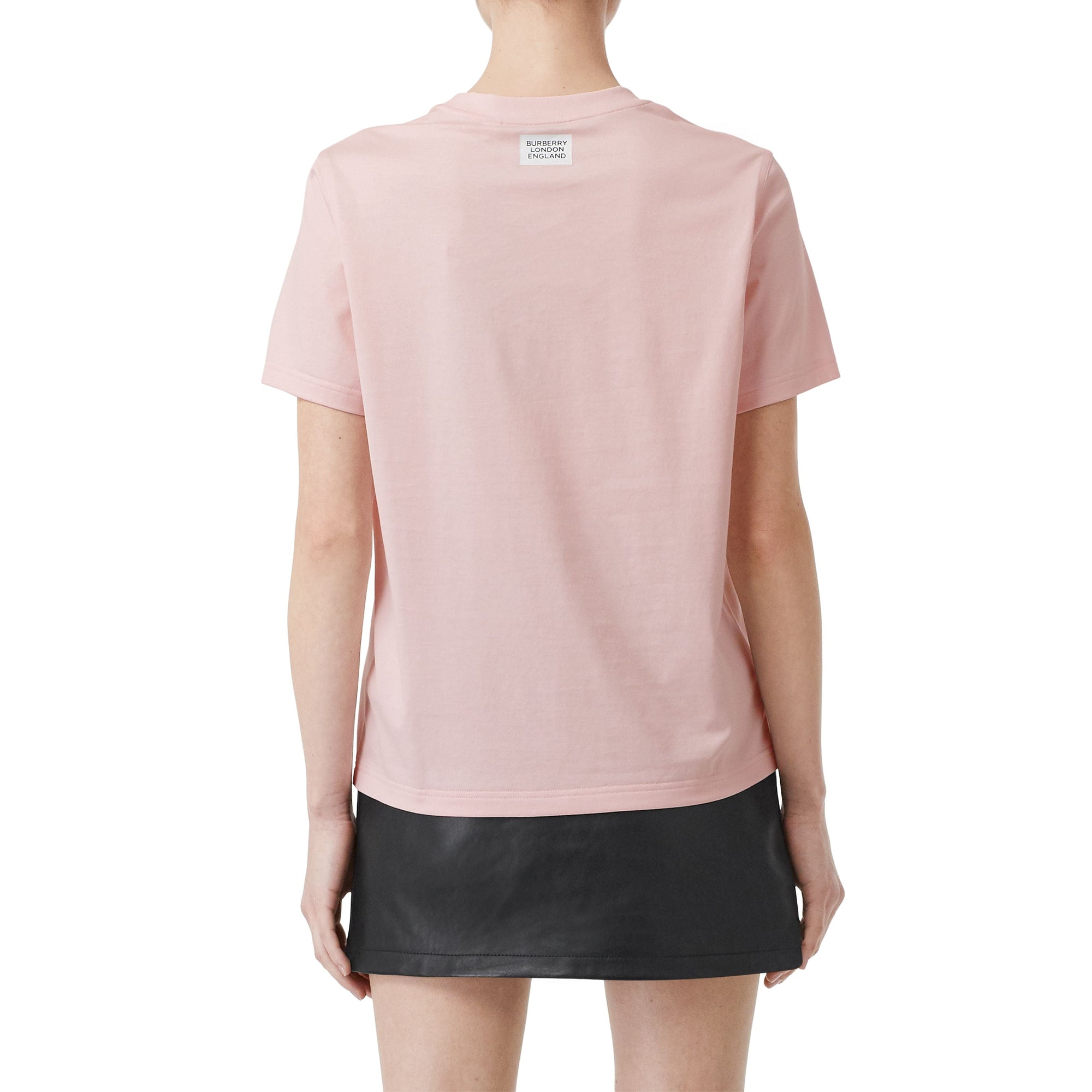 ALABASTER PINK T-shirt en coton à imprimé montage