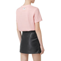 ALABASTER PINK T-shirt en coton à imprimé montage