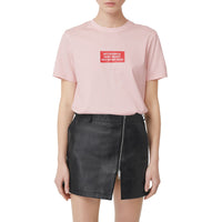 ALABASTER PINK T-shirt en coton à imprimé montage